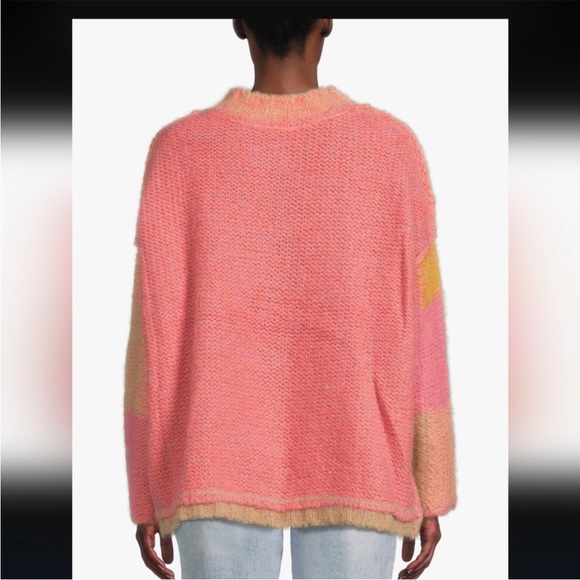 NWT Free People Domino Prairie Sunset Alpaca Wool Blend Pullover Sweater - Picture 6 of 13